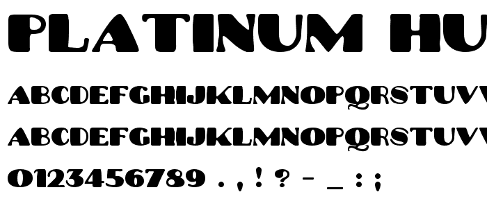 Platinum Hub Caps Solid font